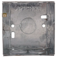 Anchor ANCHOR Roma 3 Module Metal GI Box (Standard Size, Silver) - 3 M, Silver, NA